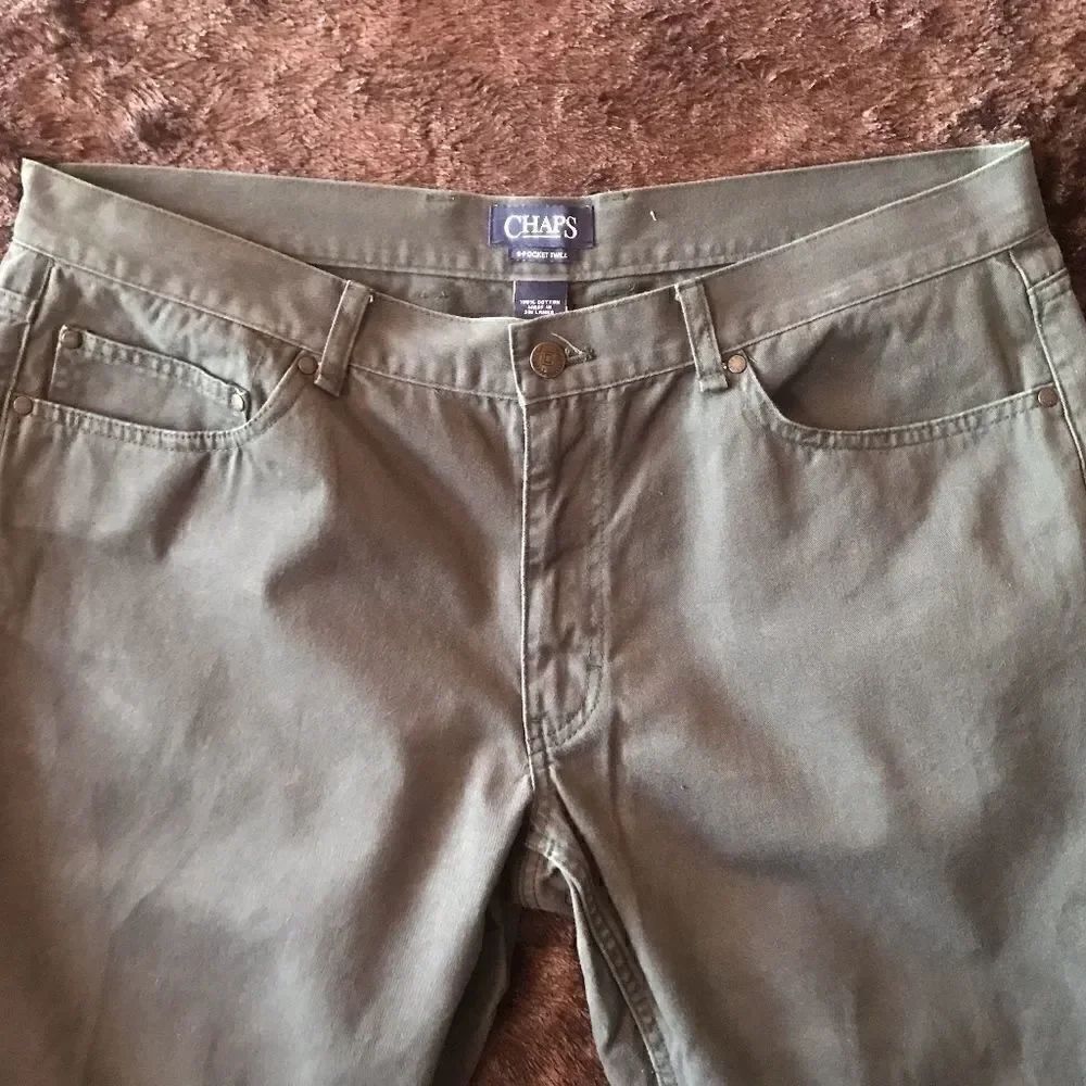 Faded Black CHAPS 5-Pocket Twill Pants 38x29